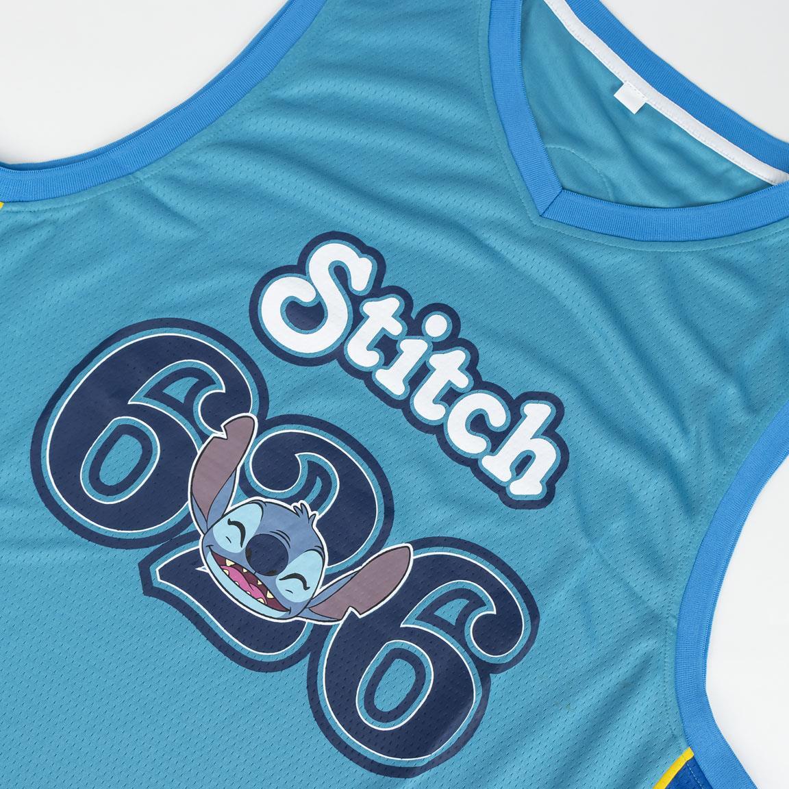 Camiseta sin Mangas de Baloncesto Adultos Stitch Azul Turquesa 3/6