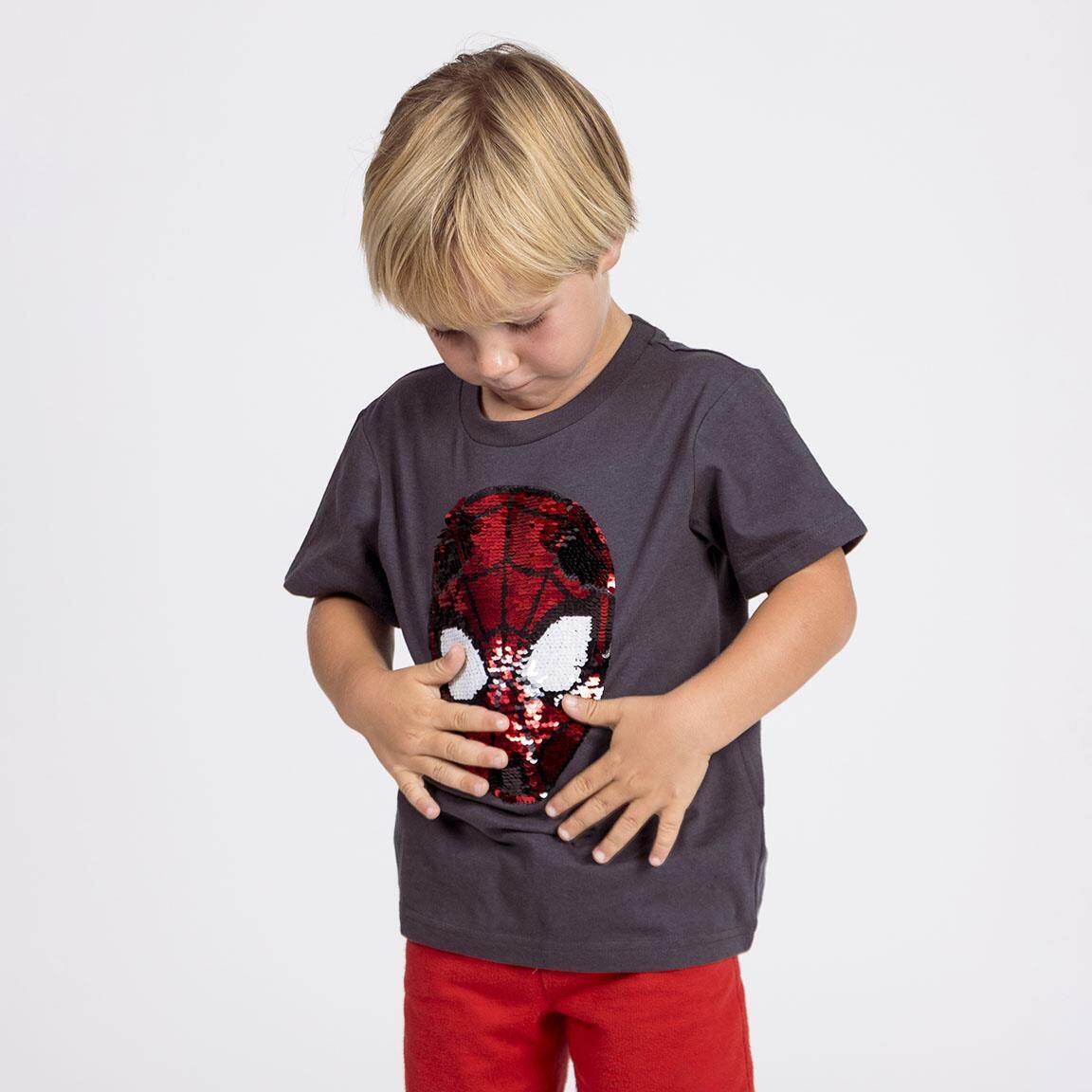 Camiseta Kinder Spiderman manga corta mit lentejuelas reversibles Gris Oscuro 4/6