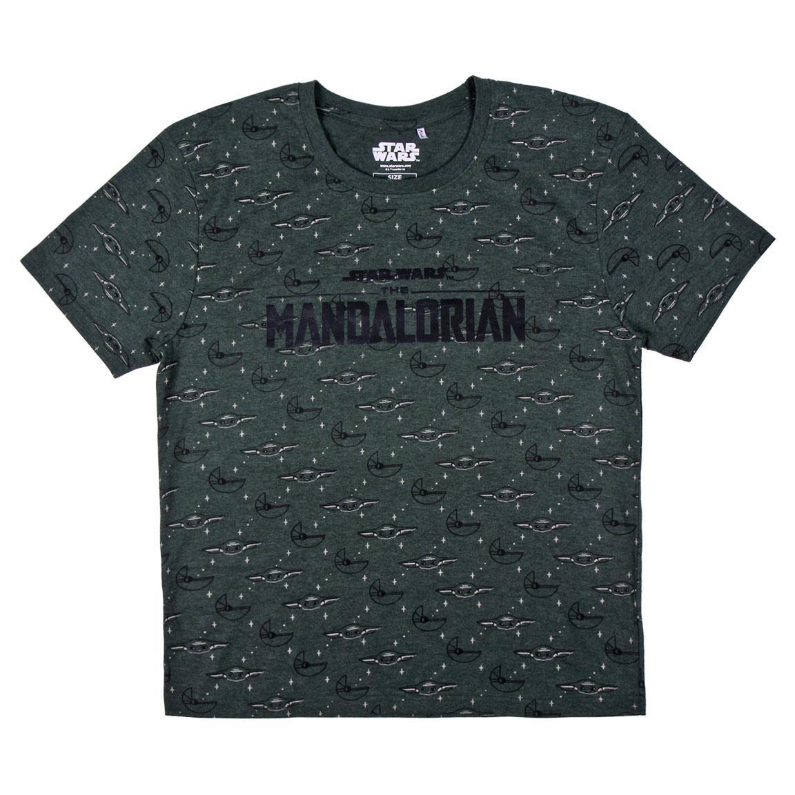 Camiseta manga corta Adulto The Mandalorian The Child Verde 1/2