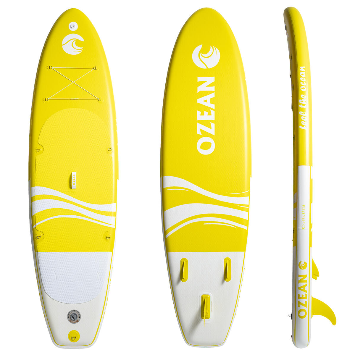 Prancha SUP OZEAN 320 cm insuflável com 11 acessórios, até 160 kg, Amarelo 8/8