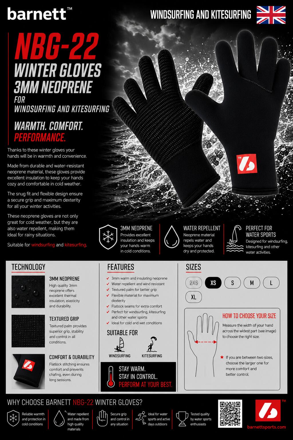 NBG-22 Winterhandschuhe 3mm Neopren M 7/7