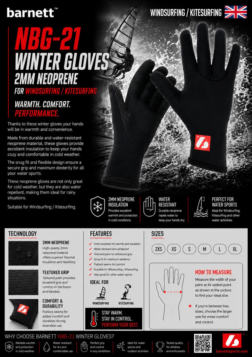 NBG-21 Winterhandschuhe 2mm Neopren L 7/7