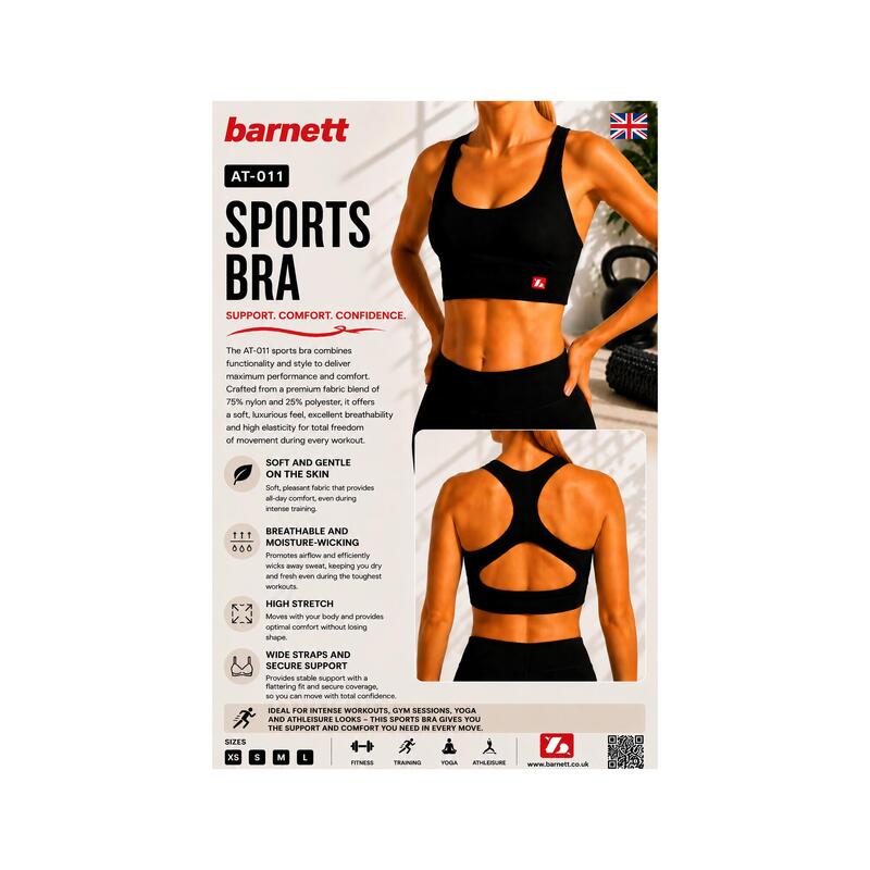 AT-011 TOP sport - Sutien sport, Negru