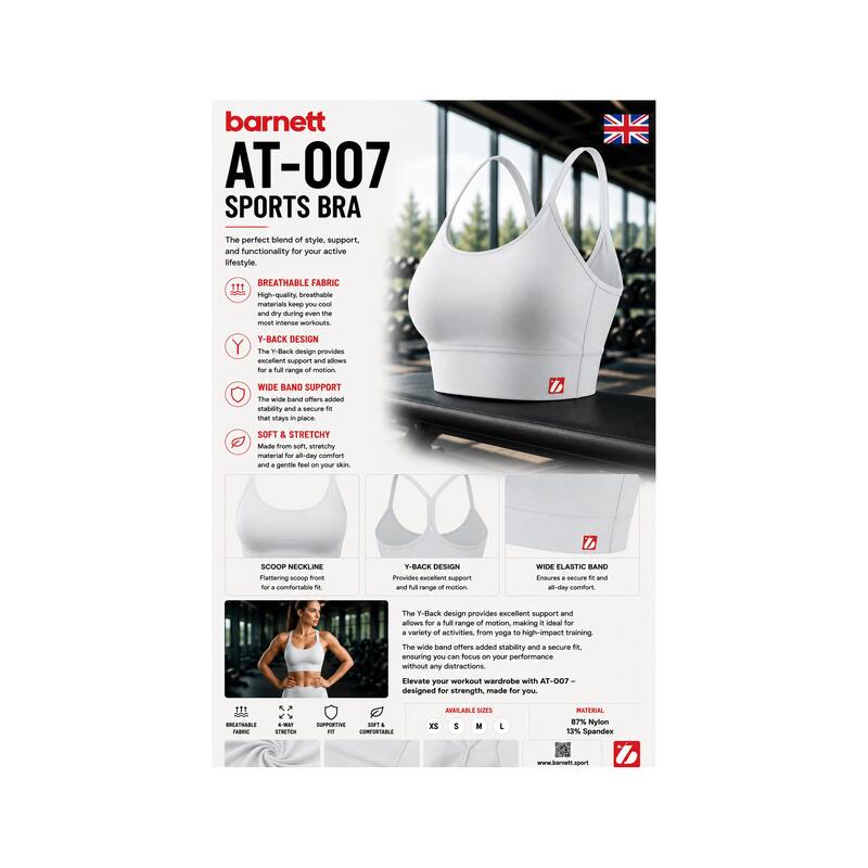 AT-007 TOP sport - Sutien sport, Negru