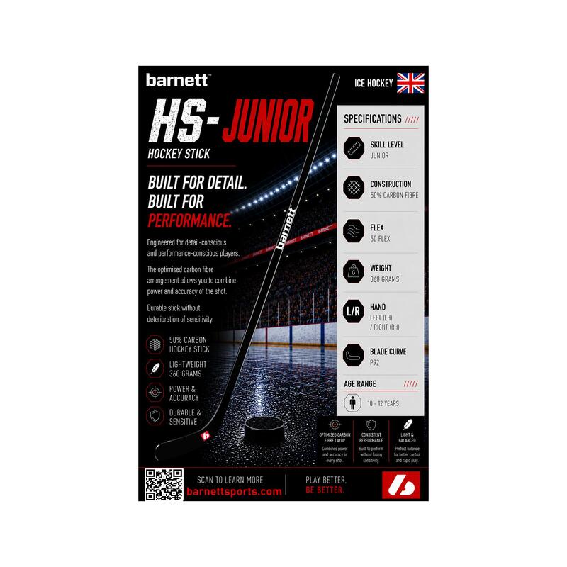 Baston de hochei HS-Junior REG carbon Sakic (pentru jucători stângaci)