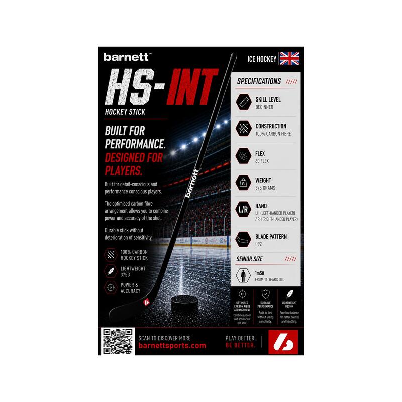 HS-INT RH carbon hochei stick, sakic, 60 flex (pentru jucători dreptaci)