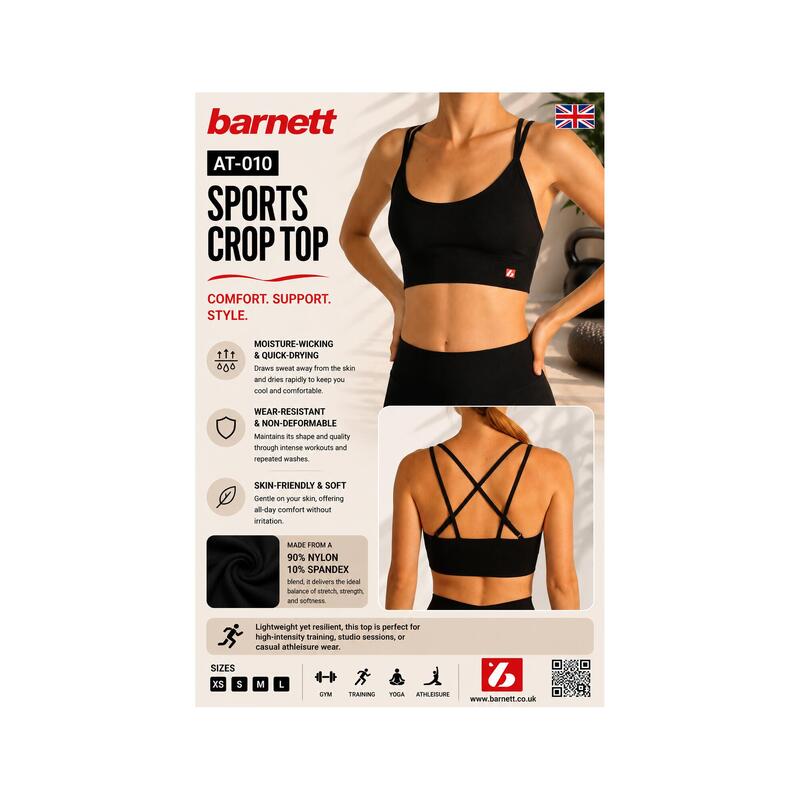 AT-010 TOP sport - Sutien sport, Negru