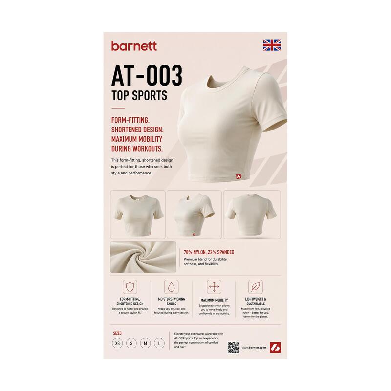 AT-003 TOP sport - Sutien sport, Alb