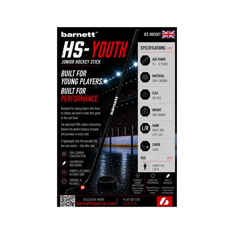HS-Youth RH Sakic Junior Carbon Hochei Stick (pentru jucători dreptaci)