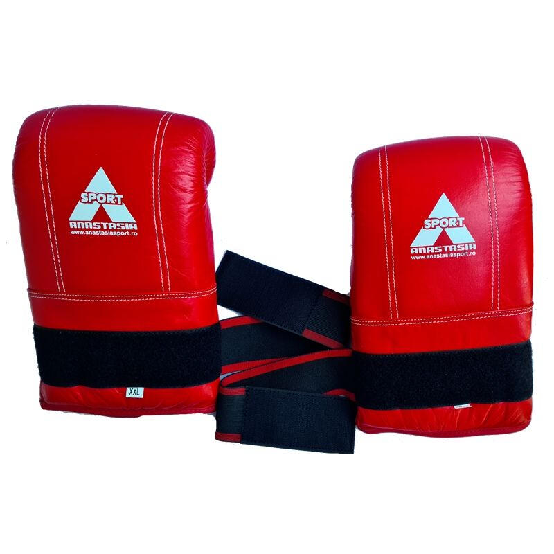 Manusi sac box rosii Anastasia Sport, piele naturala, marime XL