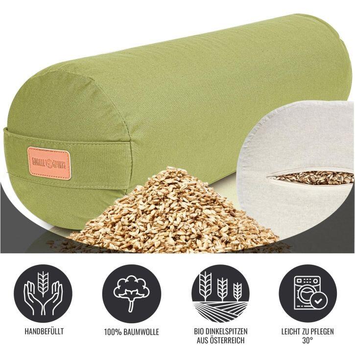 Bolster Yoga Pilates Gorilla Sports Verde 2/7