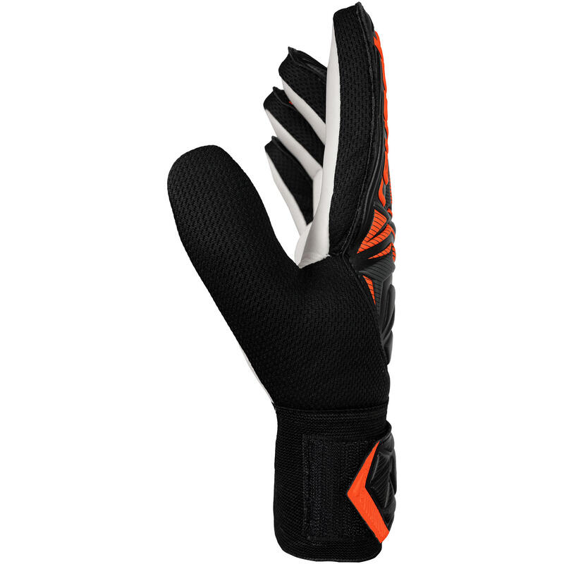 Mănuși de portar Reusch Attrakt Starter Solid negru intens/orange șocant