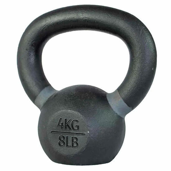 GladiatorFit Kettlebell 4 kg, fonte, revêtement poudre.