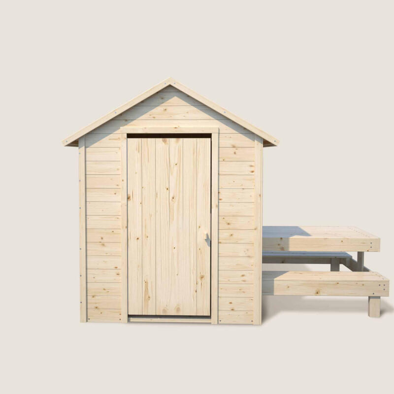 Cabane en bois avec table pique-nique TIANA 4/5