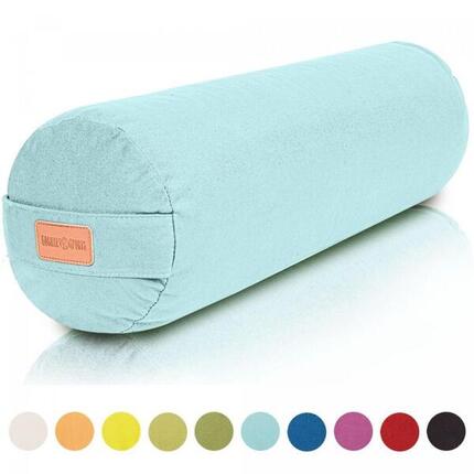 Yoga Bolster - Zandkleur - 65 x 20 cm - Yoga kussen - Rond