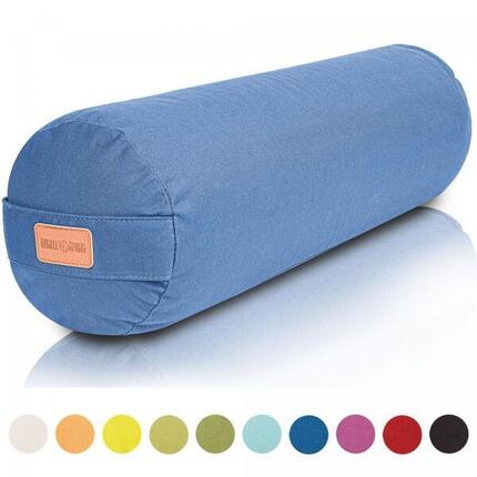 Yoga Bolster - Zandkleur - 65 x 20 cm - Yoga kussen - Rond