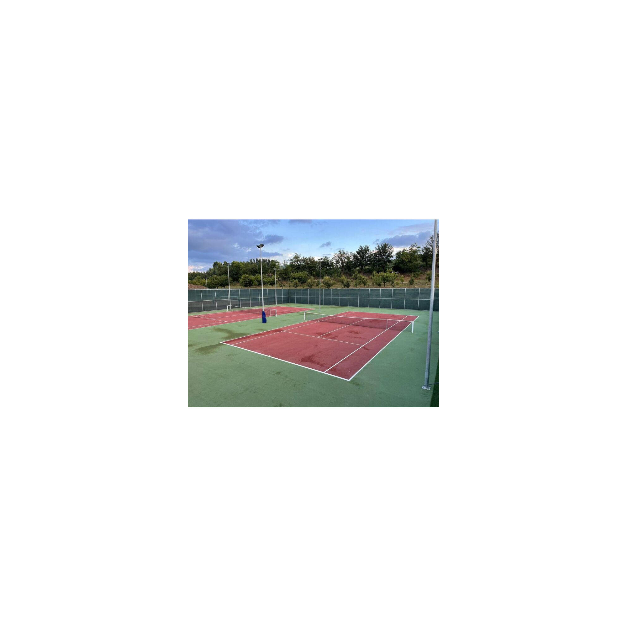 Stalpi de tenis camp Anastasia Sport, aluminiu cu profil 80x80 mm (set)