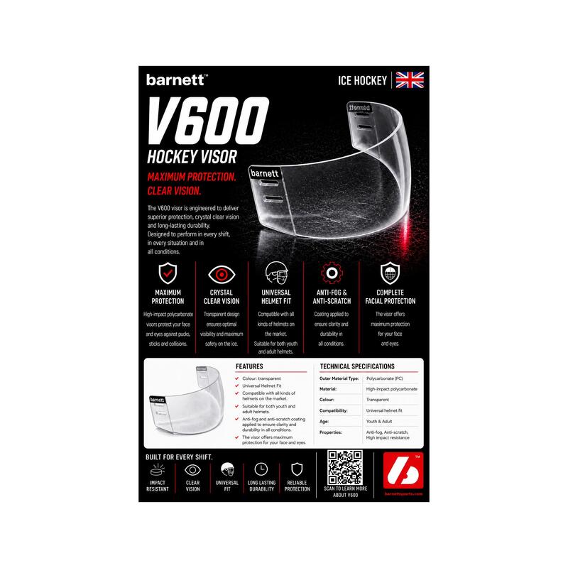 Vizor pentru hochei V600