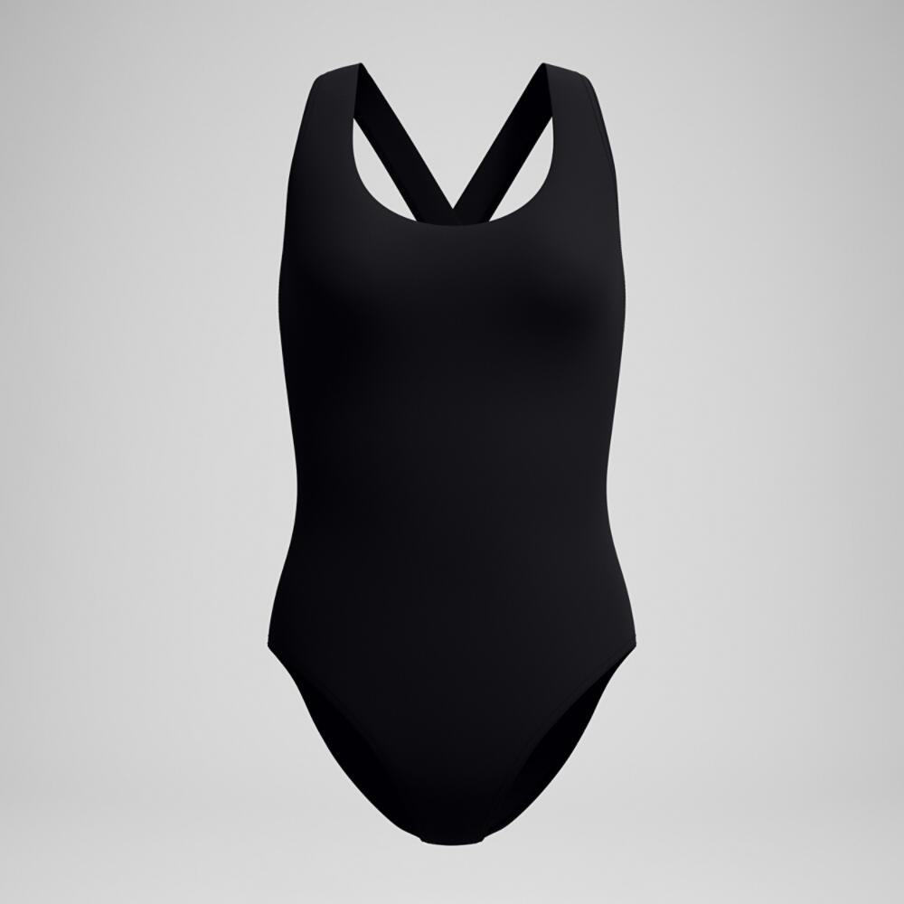 Women's Solid Scoop Neck One Piece 6/6