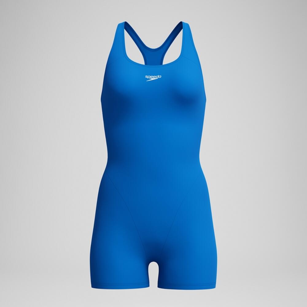 Maillot De Bain Shorty Uni Femme (Bleu) 6/7