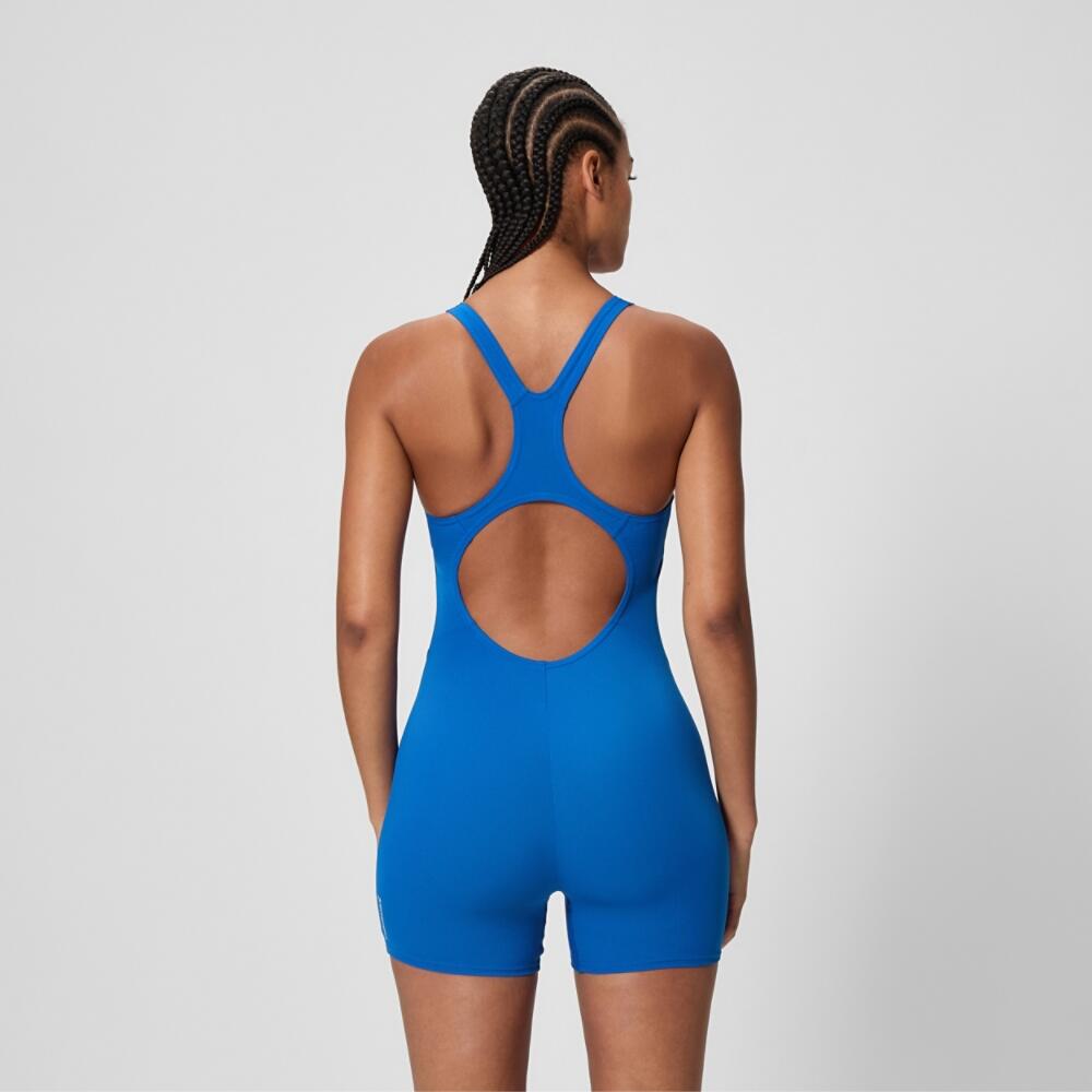 Maillot De Bain Shorty Uni Femme (Bleu) 3/7