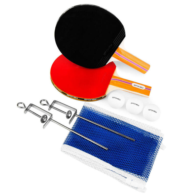 Set tenis masa Spokey ALPHA SET: 2 palete + 3 mingi + fileu