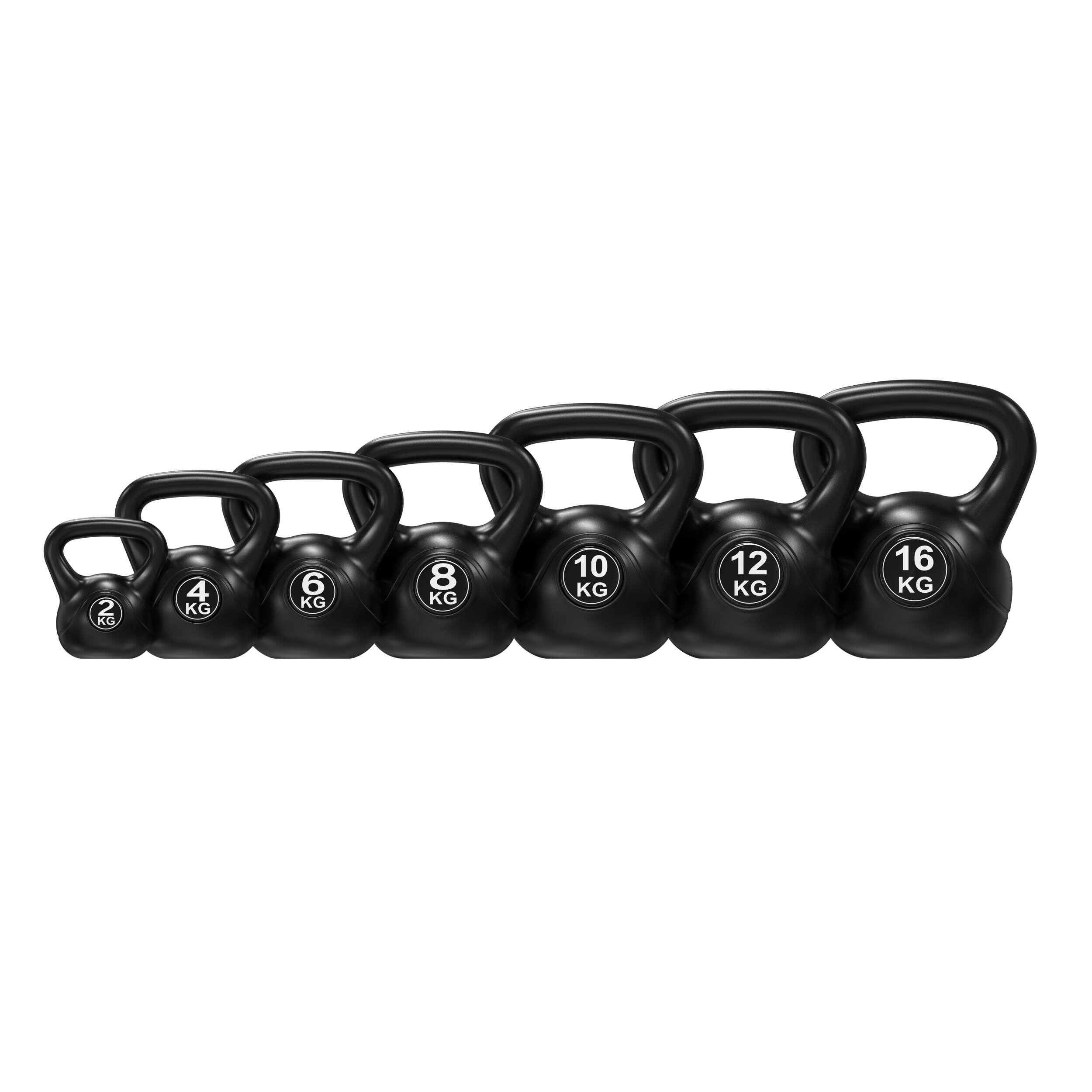 Kettlebell polyéthilène PE 8kg noir 7/8