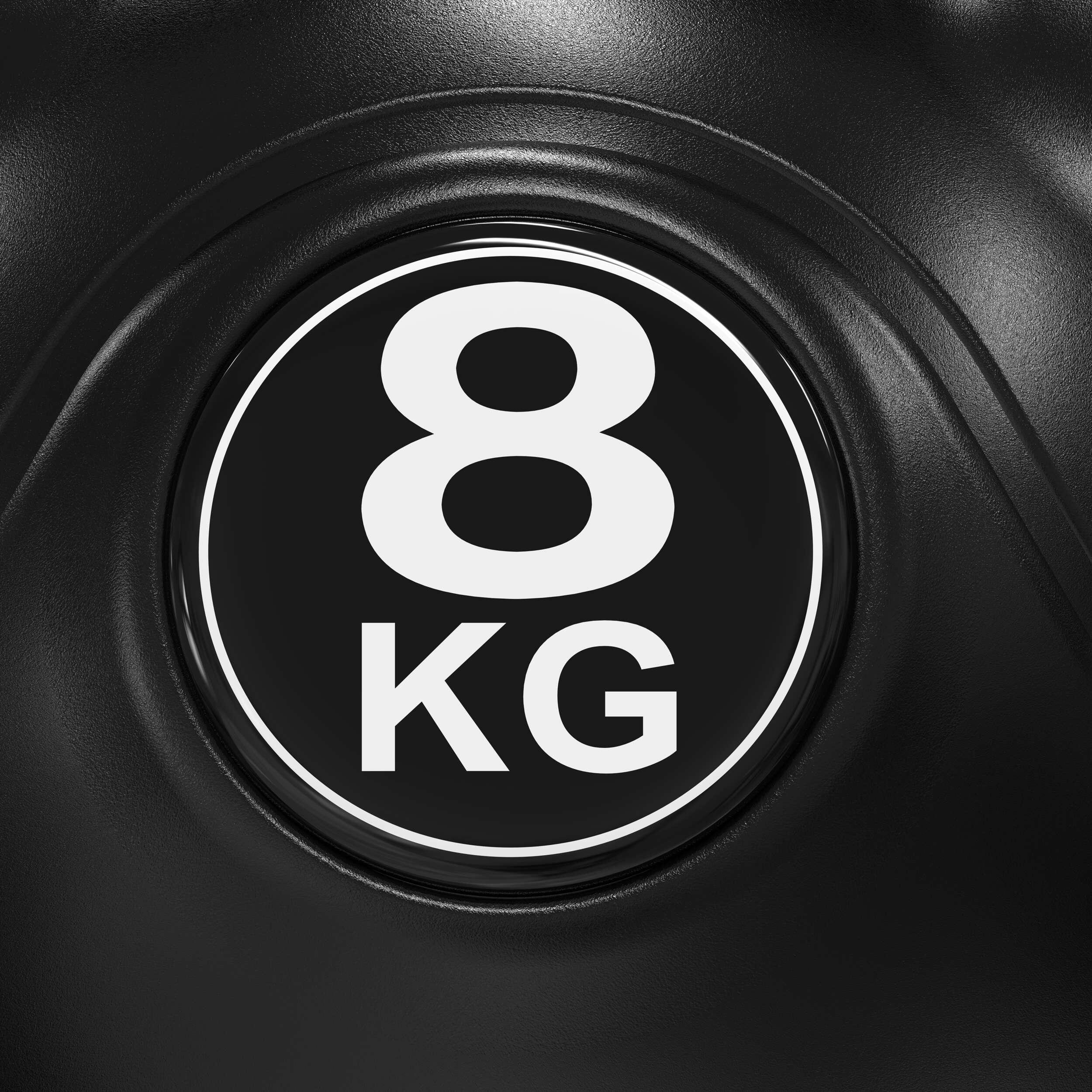 Kettlebell polyéthilène PE 8kg noir 6/8