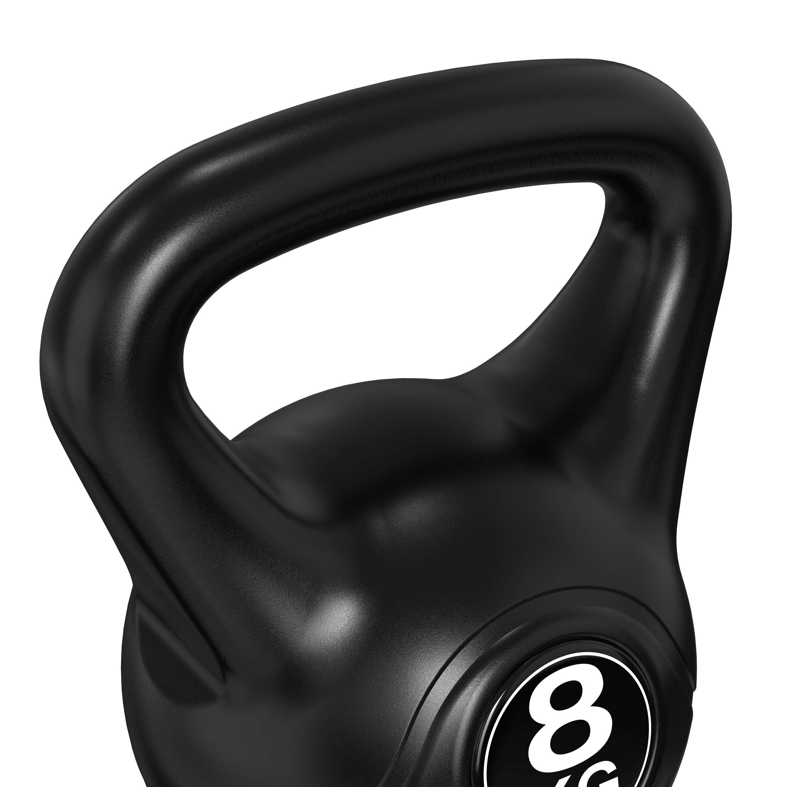 Kettlebell polyéthilène PE 8kg noir 5/8