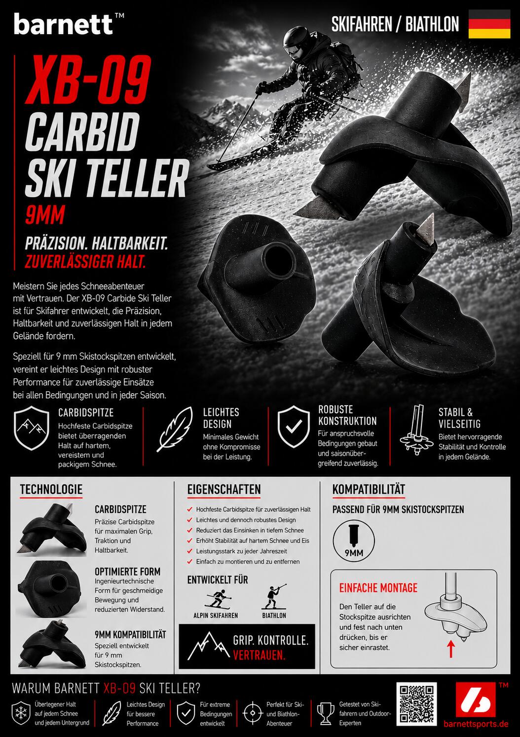 XB-09 Hartmetall-Skiteller 9 mm 5/5