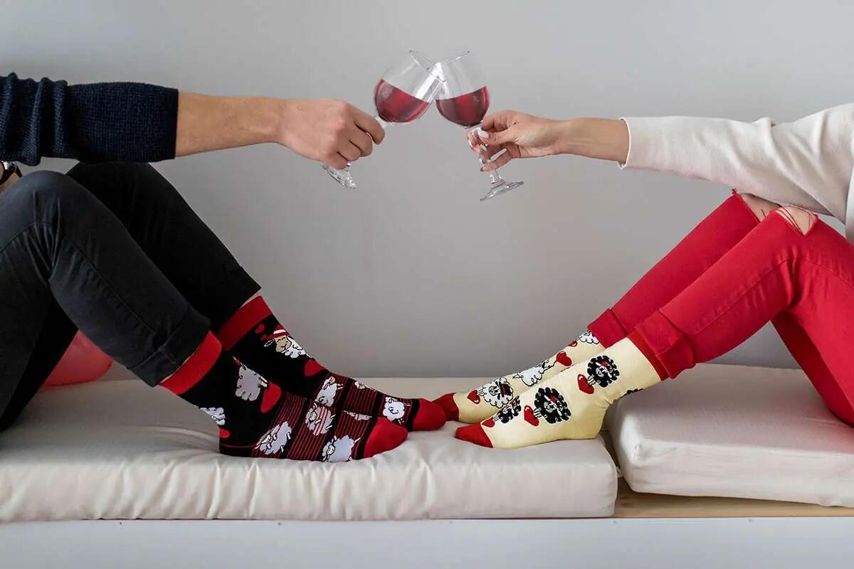 4 pár Arty Socks Szerelmes bárányka  pamut zokni ajándékdobozban 9/9