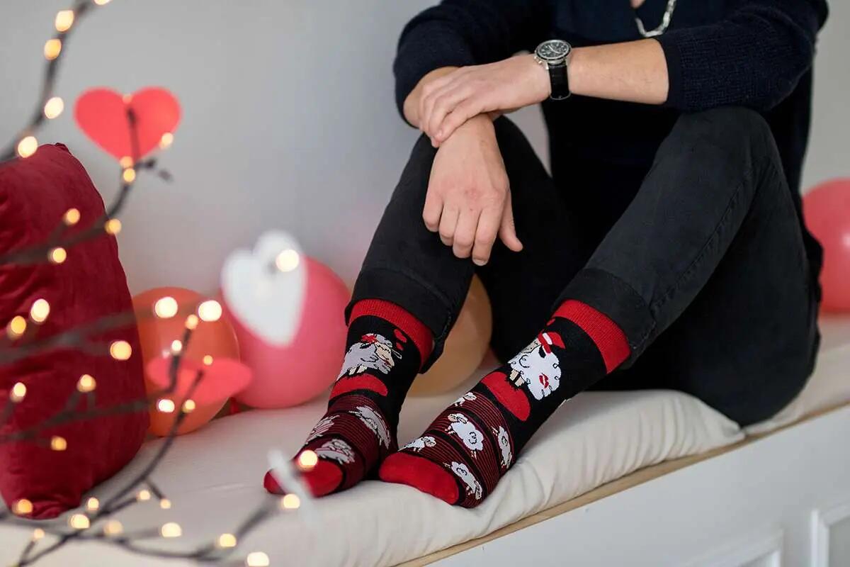 4 pár Arty Socks Szerelmes bárányka  pamut zokni ajándékdobozban 8/9
