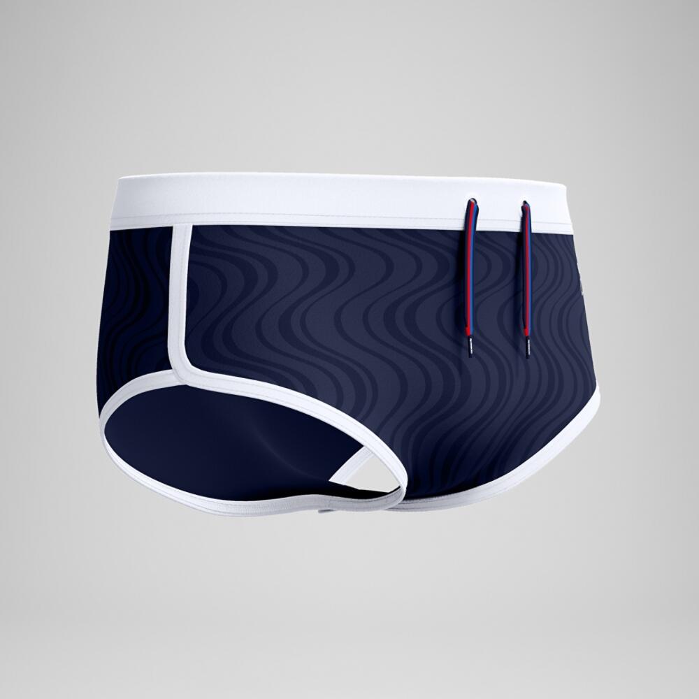 Heren Textured Zwemslip Blauw 7/7