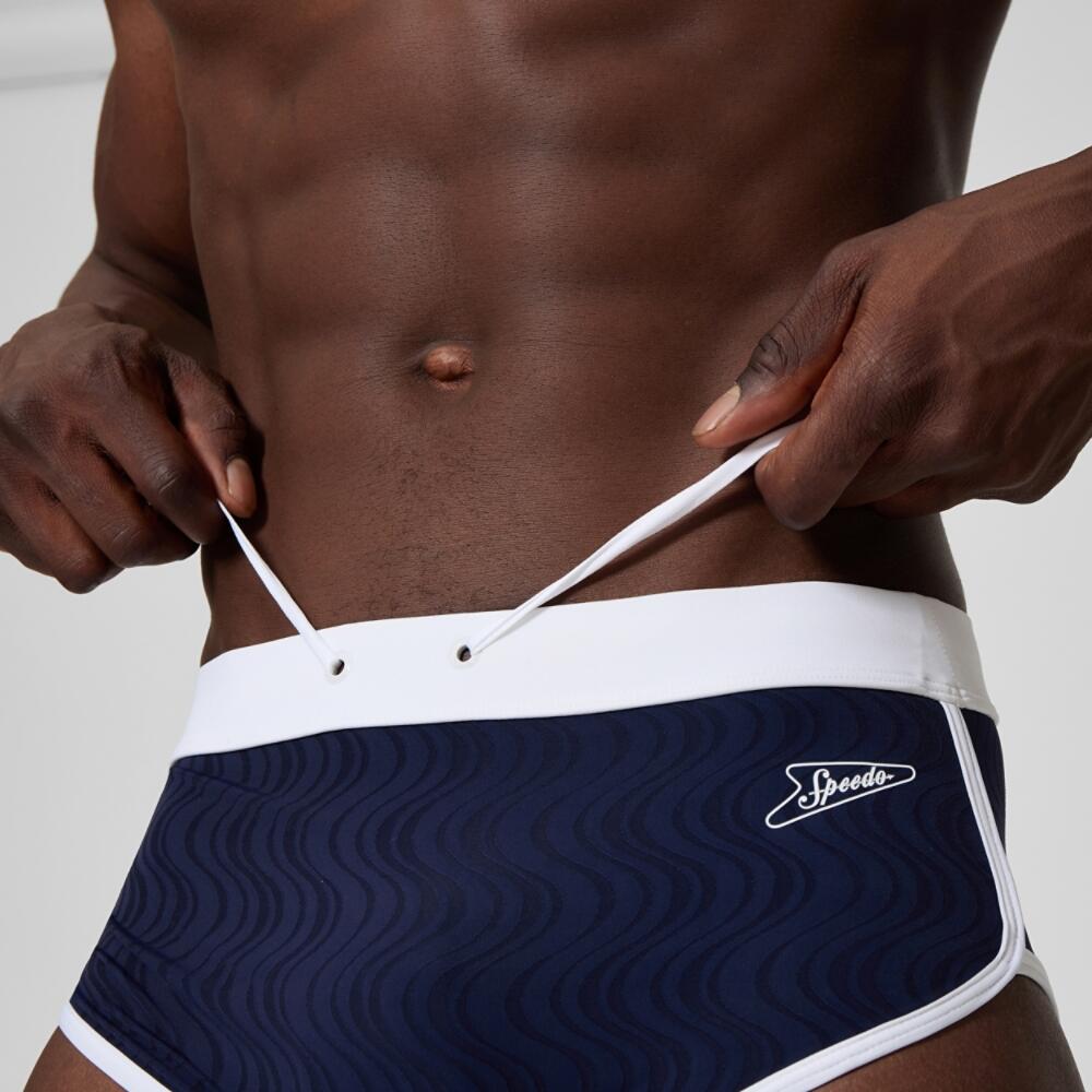 Heren Textured Zwemslip Blauw 5/7