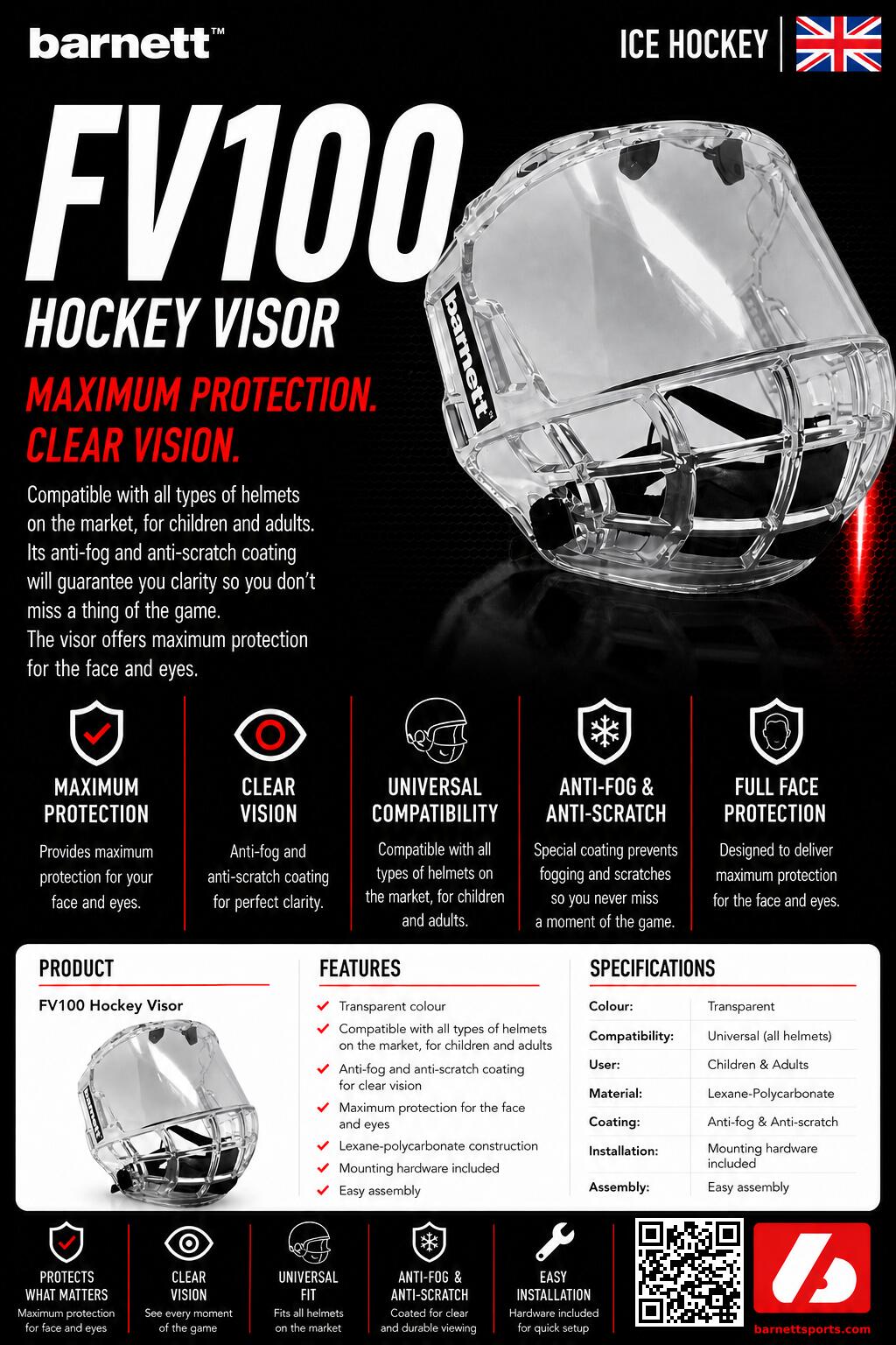 FV100 hockeyvizier 4/4