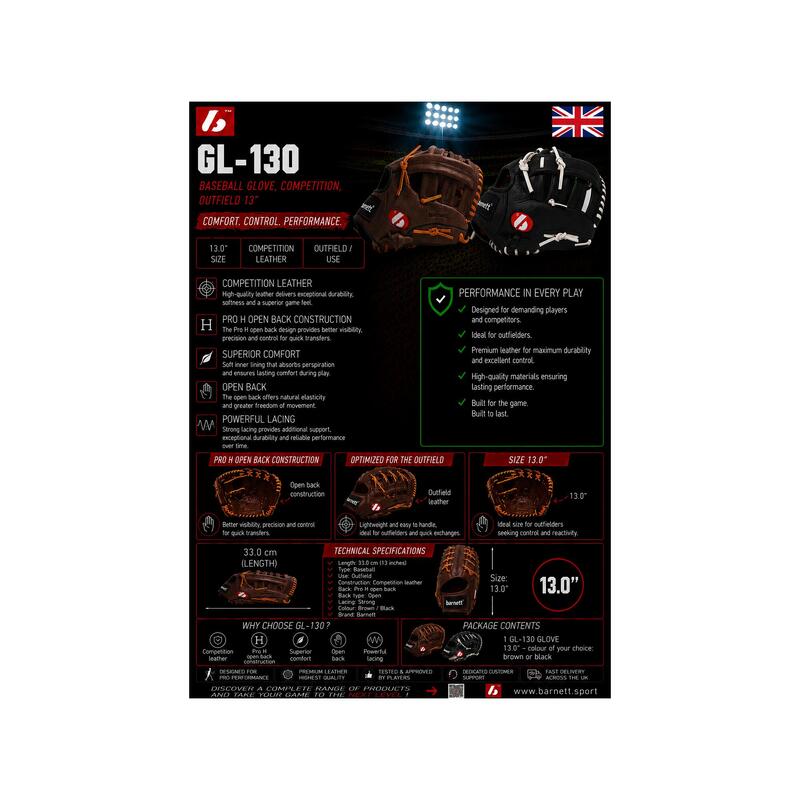  Mănușă de baseball de competiție RH GL-130