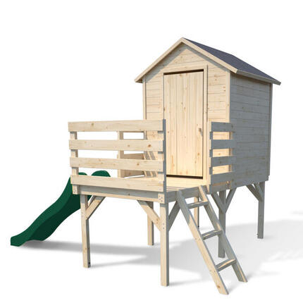 Cabane en bois sur pilotis avec toboggan JOSEPHINE