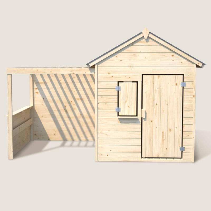 Cabane en bois enfant avec pergola ALPAGA 4/5
