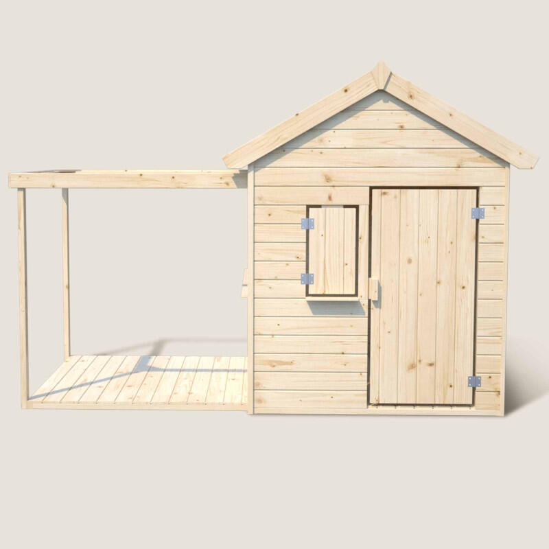 Cabane bois enfant avec pergola et comptoir EPICERIE 3/5