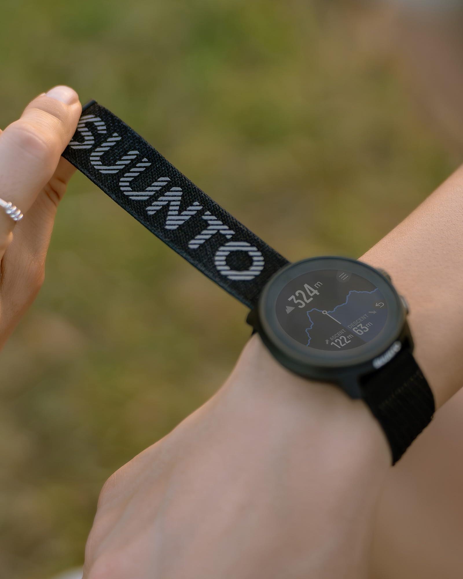 Bracelet de Montre Suunto Athletic 7 Loop Textile 22mm S/M + M/L Noir 5/6