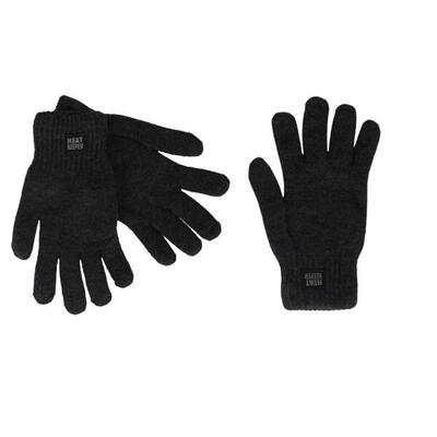 Heatkeeper - gebreide thermo handschoenen - heren - zwart - 2-paar