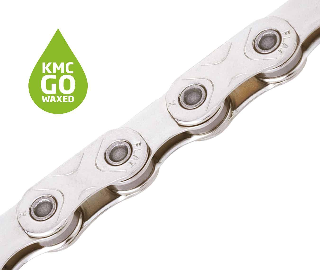 Chaîne KMC X Flat Waxed Flattop 12/13V Argent 2/7