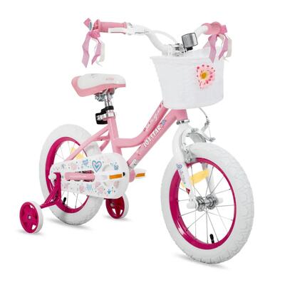 Meisje fiets kinderfiets 14" zijwieltjes+mand,3-5j