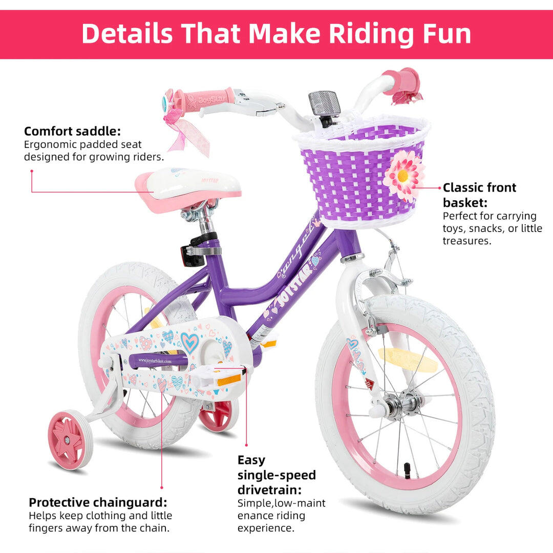 Mädchen Fahrrad Kinderfahrrad 12" Stützräder+Korb,2-4J 5/6