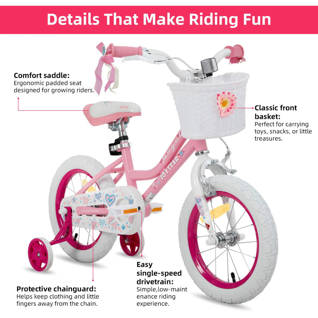 Mädchen Fahrrad Kinderfahrrad 12" Stützräder+Korb,2-4J 5/6
