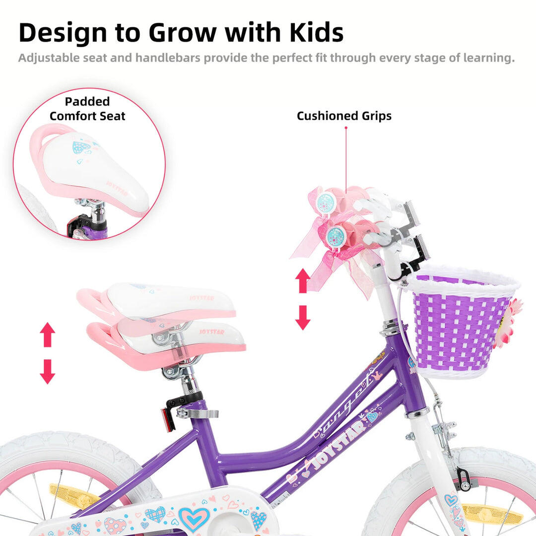 Mädchen Fahrrad Kinderfahrrad 12" Stützräder+Korb,2-4J 4/6