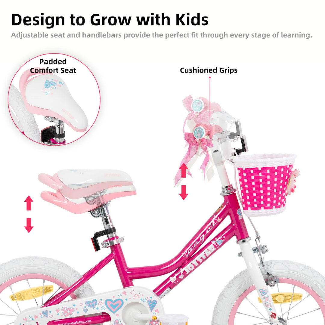 Mädchen Fahrrad Kinderfahrrad 12" Stützräder+Korb,2-4J 4/6
