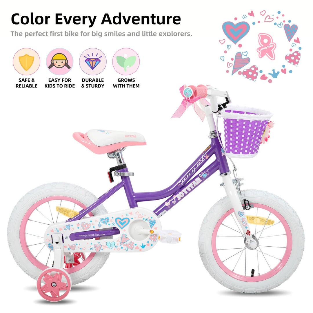 Mädchen Fahrrad Kinderfahrrad 12" Stützräder+Korb,2-4J 2/6