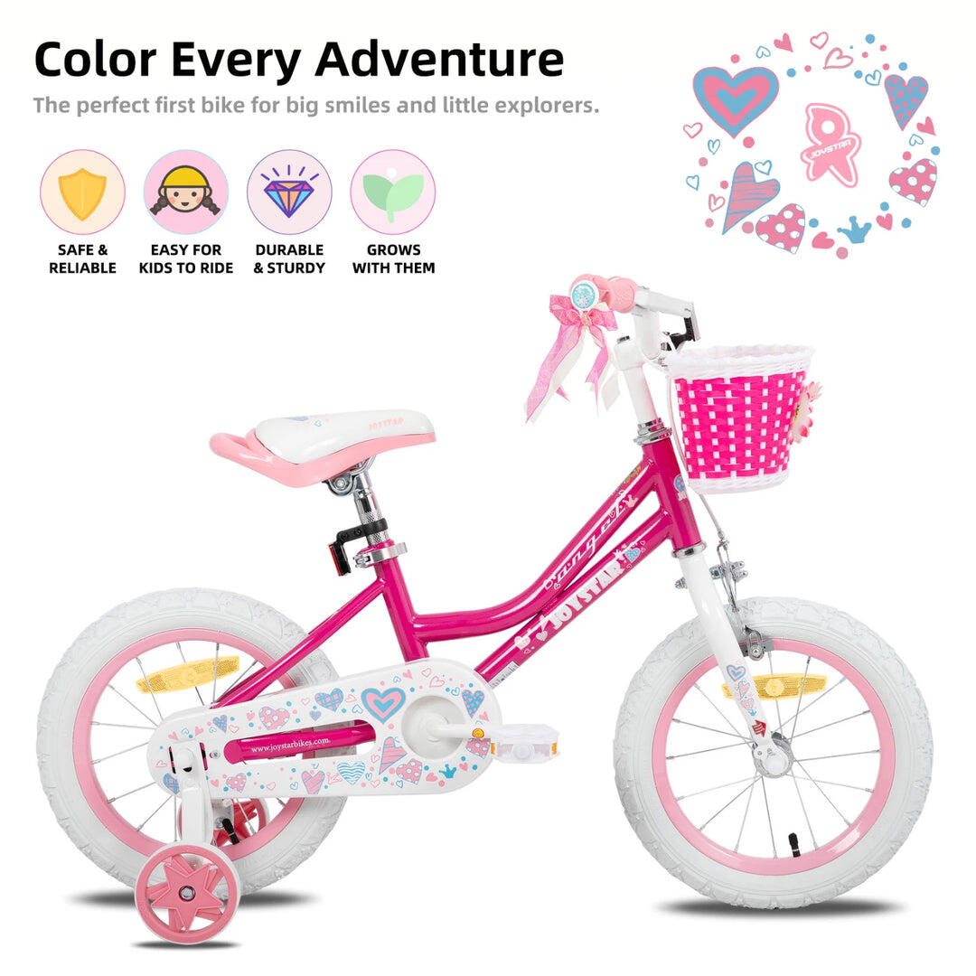 Mädchen Fahrrad Kinderfahrrad 12" Stützräder+Korb,2-4J 2/6