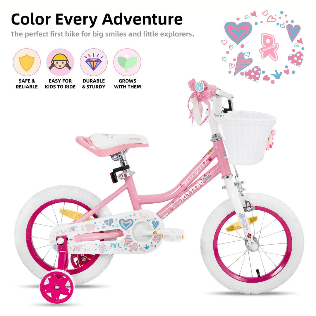 Mädchen Fahrrad Kinderfahrrad 12" Stützräder+Korb,2-4J 2/6